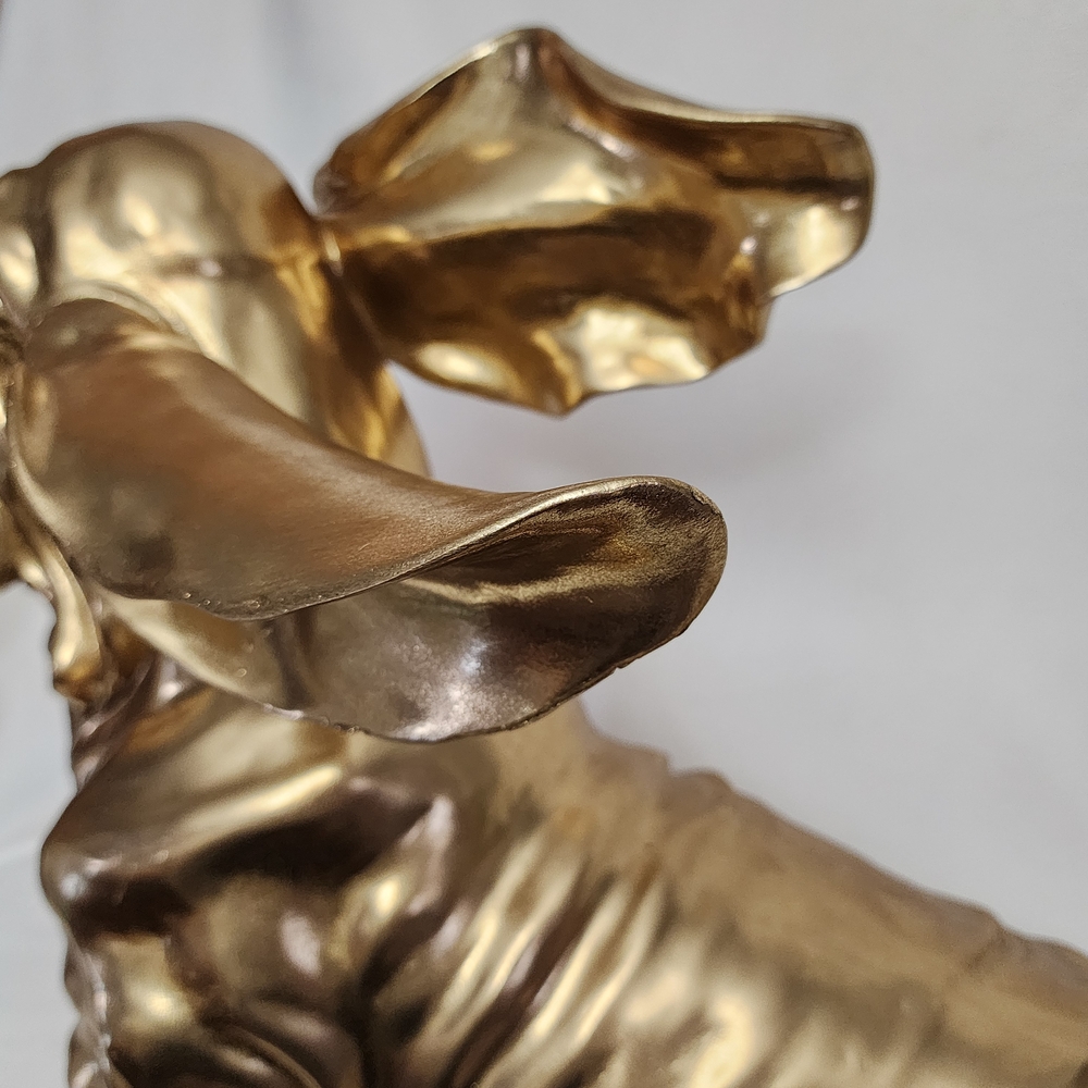 Gold Ceramic Basset Hound Figurine - Decorative Home Art LIFE SIZE 20"X30" - Picture 5 of 11